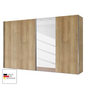 Schwebetürenschrank Madrid Eiche Riviera Dekor / Spiegelglas - Breite: 300 cm