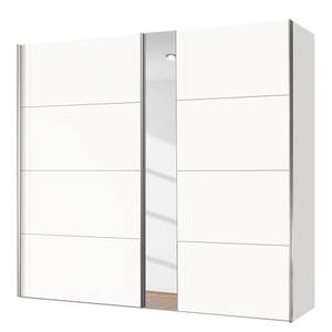 Armoire à portes coulissantes Madrid Blanc polaire / Verre miroir - Largeur : 200 cm