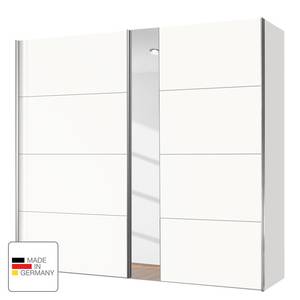 Zweefdeurkast Madrid Poolwit/Spiegelglas - Breedte: 200 cm