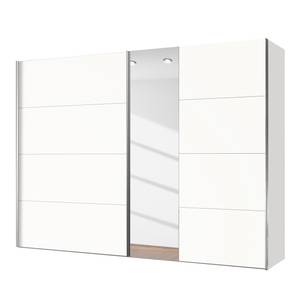 Armoire à portes coulissantes Madrid Blanc polaire / Verre miroir - Largeur : 250 cm