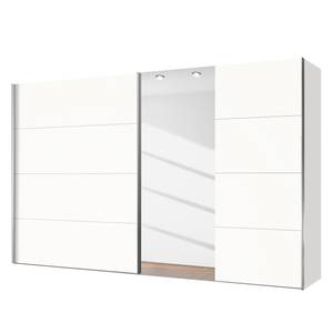 Armoire à portes coulissantes Madrid Blanc polaire / Verre miroir - Largeur : 300 cm