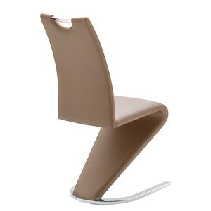 Chaise cantilever Amanda II Cuir synthétique - Cappuccino