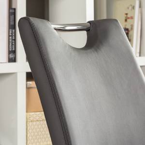 Chaise cantilever Amanda II Cuir synthétique - Gris