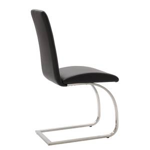 Chaises cantilever Maui (lot de 2) Cuir synthétique - Noir