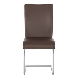 Chaises cantilever Osiris (lot de 2) Chocolat / Chrome - Sans accoudoirs