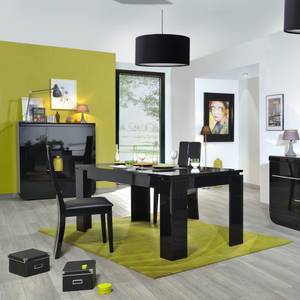 Table extensible Shine Noir brillant