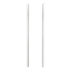 Éclairage latéral pour armoire portes battantes - Lot de 2 - Blanc alpin - Hauteur : 222 cm