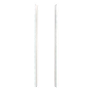 Éclairage latéral pour armoire portes battantes - Lot de 2 - Blanc alpin - Hauteur : 236 cm