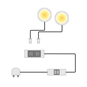 LED Power Spot Sena (1) Blanc - Transformateur et câble d'alimentation fournis - Nb d'ampoules : 2