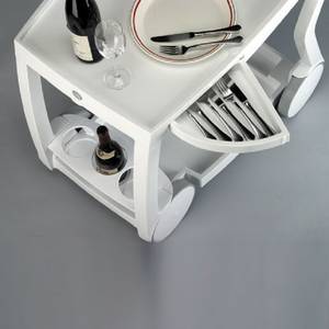 Servierwagen Galileo vollklappbar Kunststoff Weiß