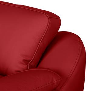 Fauteuil Alzira Cuir véritable Rouge