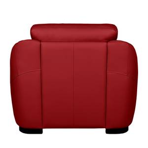 Fauteuil Alzira Cuir véritable Rouge