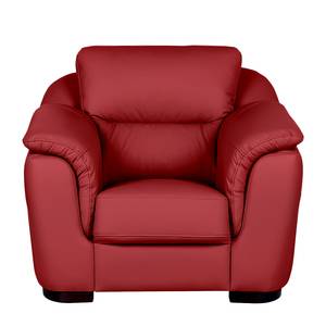 Fauteuil Alzira Cuir véritable Rouge