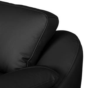 Fauteuil Alzira Cuir véritable noir