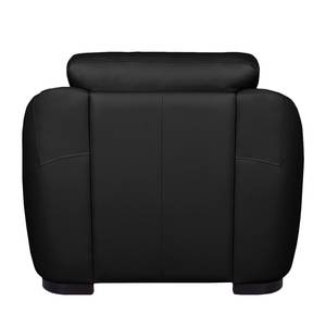 Fauteuil Alzira Cuir véritable noir