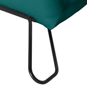 Fauteuil Amaroo Tissu structuré - Bleu pétrole