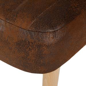 Fauteuil rétro Americano Microfibre marron