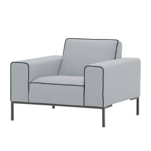 Fauteuil Ampio Duo geweven stof Stof Floreana: Lichtgrijs - Grijs