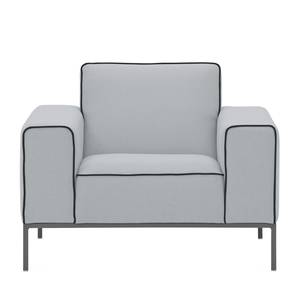 Fauteuil Ampio Duo geweven stof Stof Floreana: Lichtgrijs - Grijs