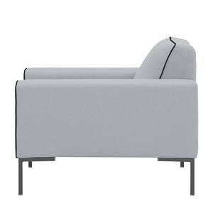 Fauteuil Ampio Duo geweven stof Stof Floreana: Lichtgrijs - Grijs