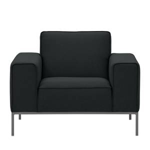 Fauteuil Ampio geweven stof Stof Floreana: Antraciet - Grijs