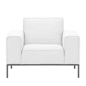 Fauteuil Ampio Tissu Tissu Floreana : Blanc - Gris