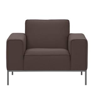 Fauteuil Ampio geweven stof Stof Naya: Bruin - Grijs