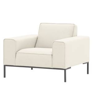 Fauteuil Ampio geweven stof Stof Naya: Lichtbeige - Grijs