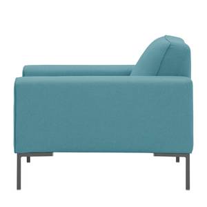 Fauteuil Ampio geweven stof Stof Naya: Turquoise - Grijs