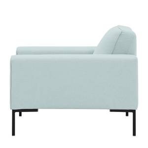 Fauteuil Ampio geweven stof Stof Floreana: Mintgroen - Zwart