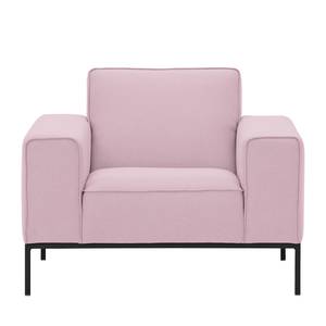 Sessel Ampio Webstoff Stoff Floreana: Rosa - Schwarz