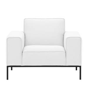 Fauteuil Ampio Tissu Tissu Floreana : Blanc - Noir