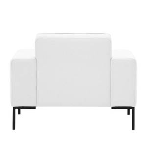 Fauteuil Ampio Tissu Tissu Floreana : Blanc - Noir