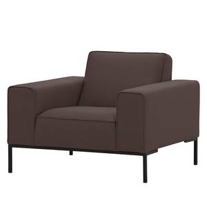 Fauteuil Ampio geweven stof Stof Naya: Bruin - Zwart