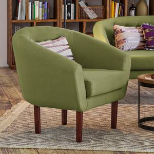 Fauteuil Anna I geweven stof - Olijfgroen