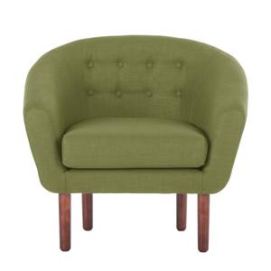 Fauteuil Anna I geweven stof - Olijfgroen