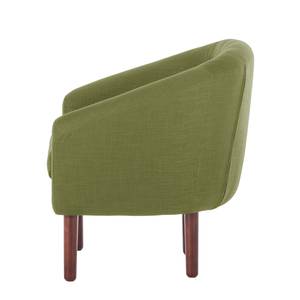 Fauteuil Anna I geweven stof - Olijfgroen