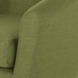 Fauteuil Anna I geweven stof - Olijfgroen