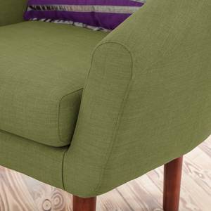 Fauteuil Anna I geweven stof - Olijfgroen