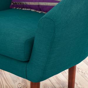 Fauteuil Anna I Tissu - Bleu pétrole