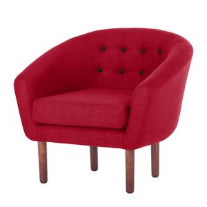 Fauteuil Anna I Tissu - Rouge