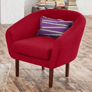 Fauteuil Anna I Tissu - Rouge