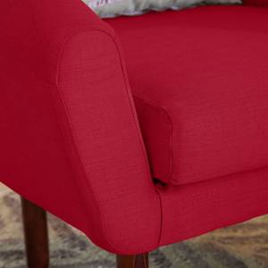 Fauteuil Anna I geweven stof - Rood