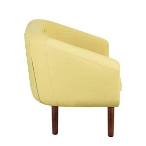 Fauteuil Anna geweven stof - Stof Meda: Geel