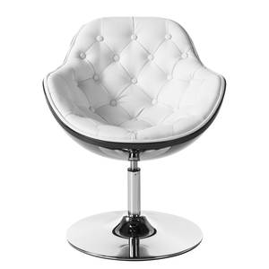 Fauteuil Apia Cuir synthétique Veli : Blanc-Noir I