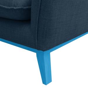 Sessel Argoon Webstoff Füße Blau Dunkelblau