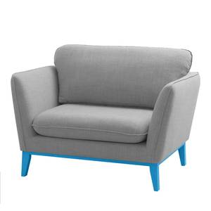 Fauteuil Argoon Tissu - Pieds : bleu - Gris clair