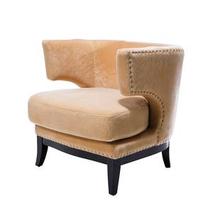 Sessel Art Deco Velours Beige