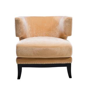 Fauteuil Art Deco velours - beige