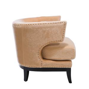 Sessel Art Deco Velours Beige